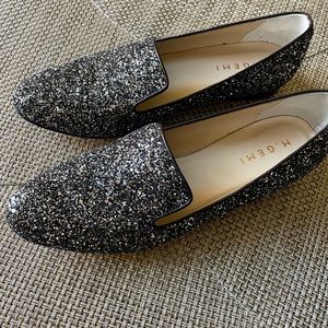 M. Gemi Graphite Glitter Flats